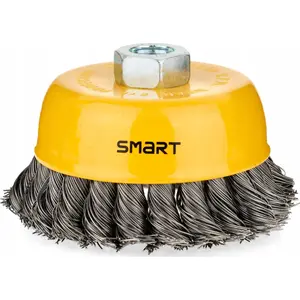 Проволочная чашечная щетка Smart 100 мм плетёная для шлифмашин и электроинструмента