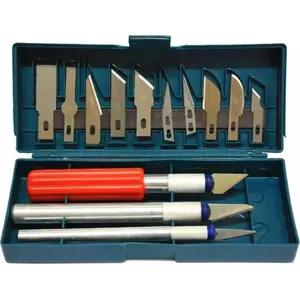 GEKO modeler's knife and scalpel set, 13-piece G01839 — precision hobby cutting tools
