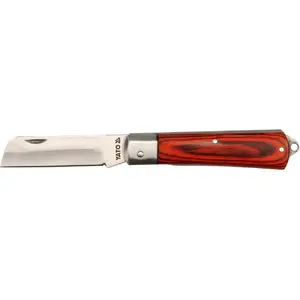 Pocket knife YATO YT-7600 Camper/Scout — peasant knife, dagger blade 8.5 cm, brown/silver
