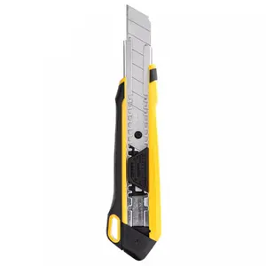 Utility knife DELI EDL018Z — snap-off blade, black/yellow, single-piece blister pack