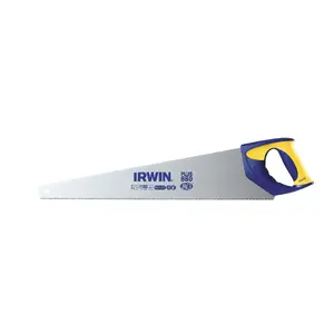 Hand saw Irwin 10503625 — 55 cm blade, manual woodworking saw, blue/yellow