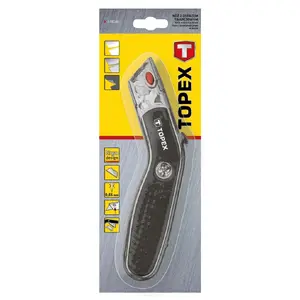 Utility knife Topex 17B160 — hand tool, weight 130 g, 1 pc