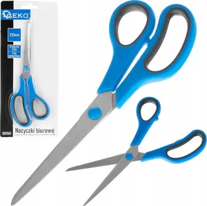 Office scissors GEKO G01561 210 mm – stainless steel blades, plastic handles
