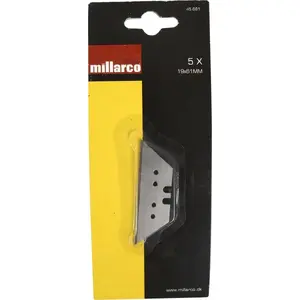 Trapezoid Utility Blades Usorteret 5 pcs — replacement blades for box cutters and scrapers