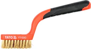 Wire brush YATO YT-6343, 180 mm width, ABS handle, brass and ABS housing