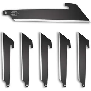 Outdoor utility razor blades, Outdoor brand model 301 Black, pack of 6 blades
