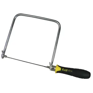 Coping saw STANLEY 0-15-061 — steel handle, blade length 16 cm, black/yellow