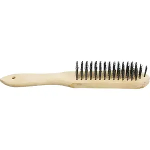Wire Brush Topex 4-row with Wooden Handle, model 14A614