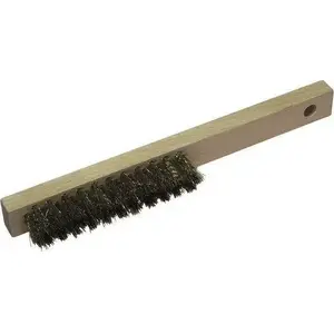 Wire Hand Brush Wolfcraft WF2724000 — 4-row brass wire, 220 mm
