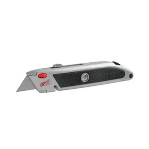 Utility Knife MODECO MN-63-034 aluminium handle with replaceable trapezoidal blade 19×50 mm