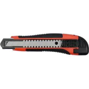 Utility knife YATO YT-75071 with 18 mm snap-off blade, black/orange, 1 pc