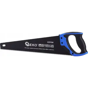 Hand saw GEKO G33104 — 450 mm wood ripping saw, 65Mn blade, Teflon-coated, with cover