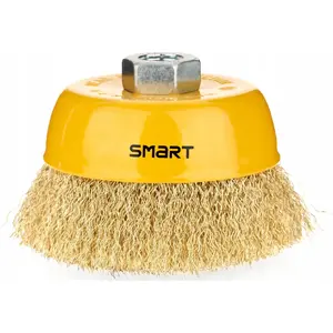 Wire cup brush Smart 100 mm, brass-plated, for power tools