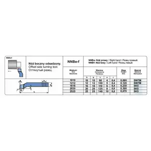 Pafana NNBE 2020 SK5 NOZ TOK.ISO 6 R — precision cutting blade (SK5 steel) with ISO mounting