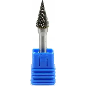 Rotary burr for metal GEKO G37508, 10×20 mm cutting head, 6 mm tapered shank