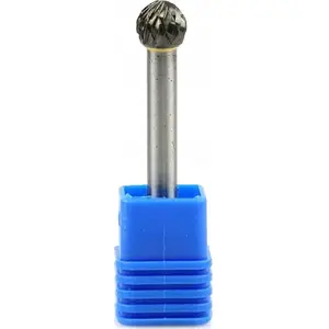 Rotary metal file GEKO G37506 — spherical head 10×9 mm, 6 mm shank (pack 200)