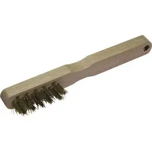 Hand Wire Brush Wolfcraft WF2725000 — 3-row brass wire, 200 mm