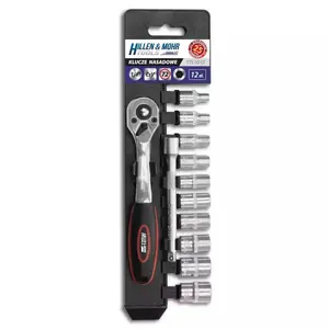 Socket set Dedra 17L1012 — 12-piece socket set