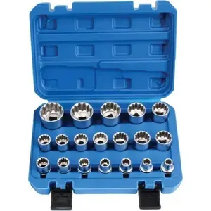 Galu komplekts Sata Vario-Plus 1/2" 12-šķautņu, 19 gab. (S-19GL12)