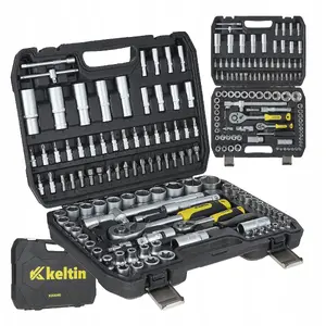 Socket wrench set Keltin 108‑piece 1/4" & 1/2" drive — 108 pieces, sockets, ratchets, extensions
