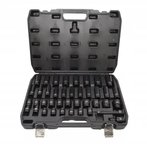 Набор ударных головок 1/2" AWTools AW38696BL — 40 шт., короткие и длинные, Black Line