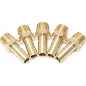 Pneumatic hose tail with external 1/4" thread PARTNER PA-MH04/08, 12 mm 'herringbone' fitting