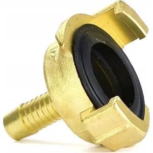 Brass GEKO 3/8" (12/96) quick coupling compatible with GEKA, with 3/8" hose tail