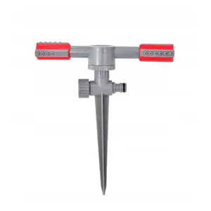 Дождеватель 2-лучевой AWTools AW61300 — вращающийся садовый распылитель, металл/пластик