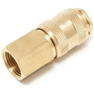 Pneumatic quick coupler with valve PARTNER PA-BSE1-4SF, internal 1/2" thread, brass