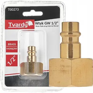 Brass Male Threaded Fitting Tvardy GW 1/2" (male) for plumbing and hydraulic connections