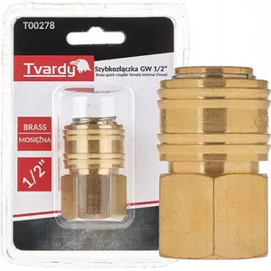 Медная быстросъёмная муфта Тварды GW 1/2" (внутренняя) для резьбовых соединений, упаковки 1/10/100