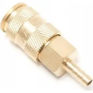 Pneumatic Quick Coupler with Valve 'Herringbone' 12 mm Brass — Forsage F-BSE1-5SH