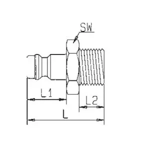 Savienotājs ātrās atvienošanas RECTUS 1/2" modelis 12157, savienojums pneimātiskajām/hidrauliskajām līnijām