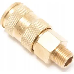Пневматическая быстросъёмная соединительная муфта с клапаном Forsage F-BSE1-4SM — наружная резьба 1/2", латунь