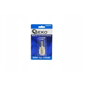Pneumatic hose connector female GEKO for 9 mm hose, blister pack, model 5901477153228