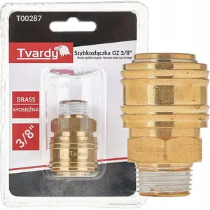 Brass Female Quick Connector Tvardy GZ 3/8" — female threaded 3/8" (pack options)