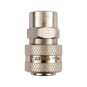 Air fitting YATO YT-2394 female connector, steel body, nickel-plated, 3/8" thread, 44 mm