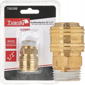 Brass Quick Connector Tvardy GZ 1/2" female thread, plumbing coupling