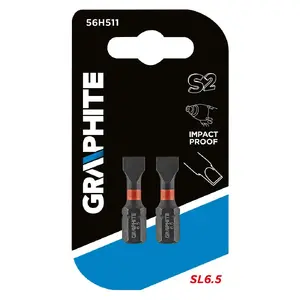 Screwdriver bit GRAPHITE 56H511, 1/4" drive, 25 mm length, blister pack