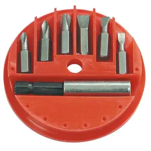 Screwdriver bit set MEGA 10003, 7-piece PH1 PH2 PZ1 PZ2, for cordless and manual screwdrivers