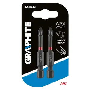 Screwdriver bit GRAPHITE 56H518, 1/4" drive, Phillips PH1, 50 mm