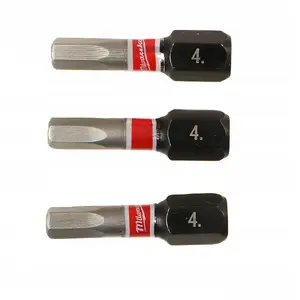 Screwdriver Bit Set MILWAUKEE 4 x 25 mm HEX, 3 pieces