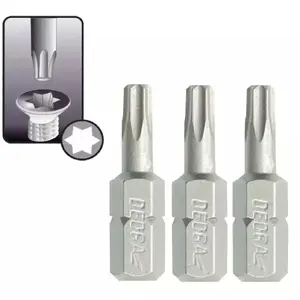 Screwdriver bit set Dedra 18A03T250-03 — Torx tips, 3 pcs, 25 mm length