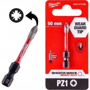 Screwdriver Bit Milwaukee Shockwave PZ1 50 mm MILWAUKEE 4932471566