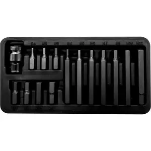 Screwdriver bit set Proline 10743 — 15 pieces, assorted types