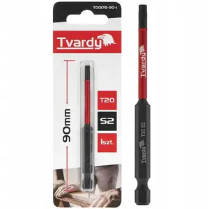 Impact screwdriver bit T20 90mm S2 by Tvardy — pack configuration 1/10/50/400