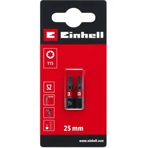 Screwdriver Bits EINHELL T15 S2 25 mm — Double-Twisted, 2 pcs