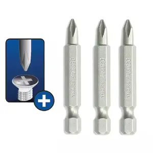 Screwdriver bit set Dedra 18A06PH21-03 — 3 pcs, Phillips tips, 50 mm