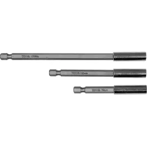 Screwdriver bit holder YATO YT-04699 Chromium‑Vanadium Steel Cr‑V 1/4" hex 150 mm 3 pcs