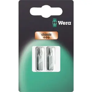 Screwdriver Bit Vera PZ2 x 25 mm (model W05073309001) in blister pack